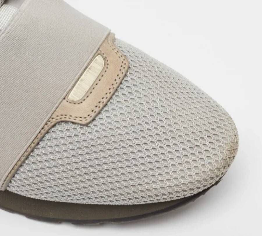 Balenciaga Vintage Pre-owned Leather sneakers Gray Dames