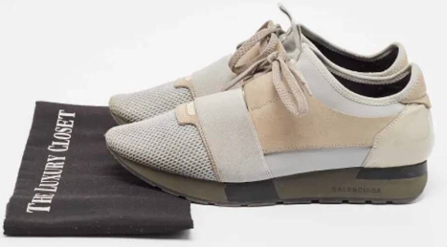Balenciaga Vintage Pre-owned Leather sneakers Gray Dames