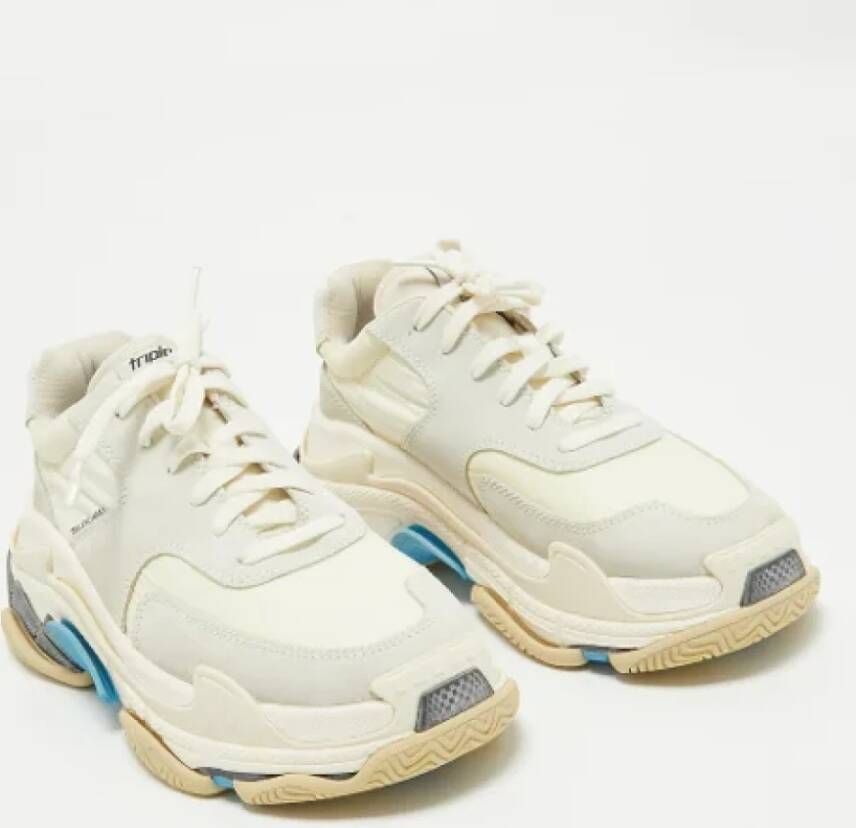 Balenciaga Vintage Pre-owned Leather sneakers Gray Dames