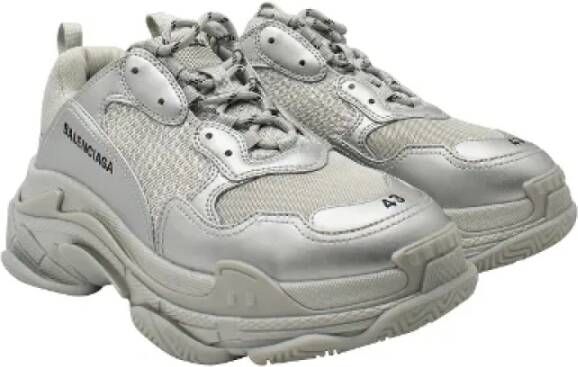 Balenciaga Vintage Pre-owned Leather sneakers Gray Heren