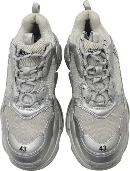 Balenciaga Vintage Pre-owned Leather sneakers Gray Heren