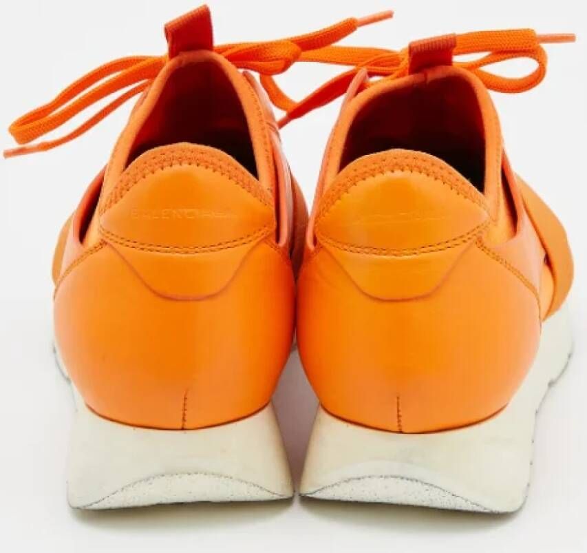 Balenciaga Vintage Pre-owned Leather sneakers Orange Dames