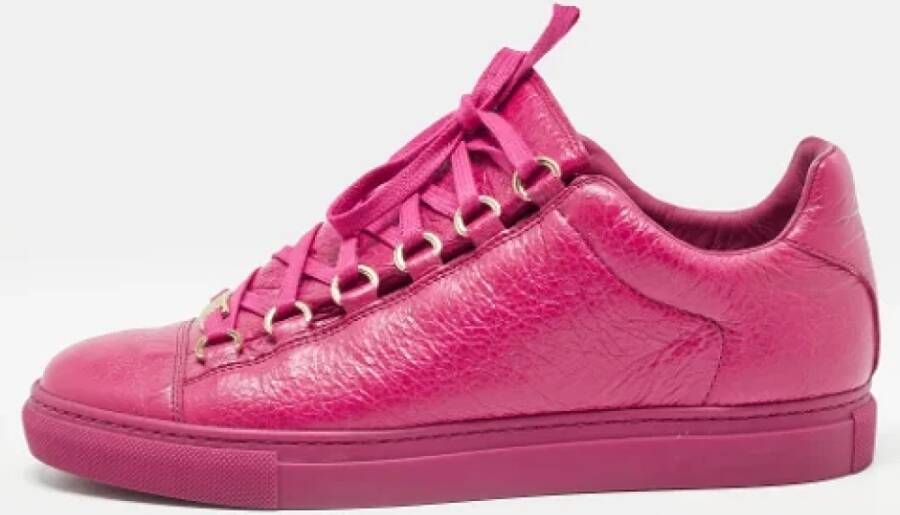 Balenciaga Vintage Pre-owned Leather sneakers Pink Dames