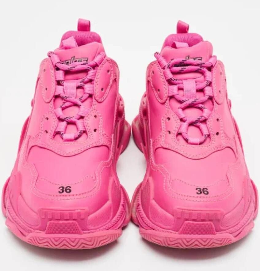 Balenciaga Vintage Pre-owned Leather sneakers Pink Dames