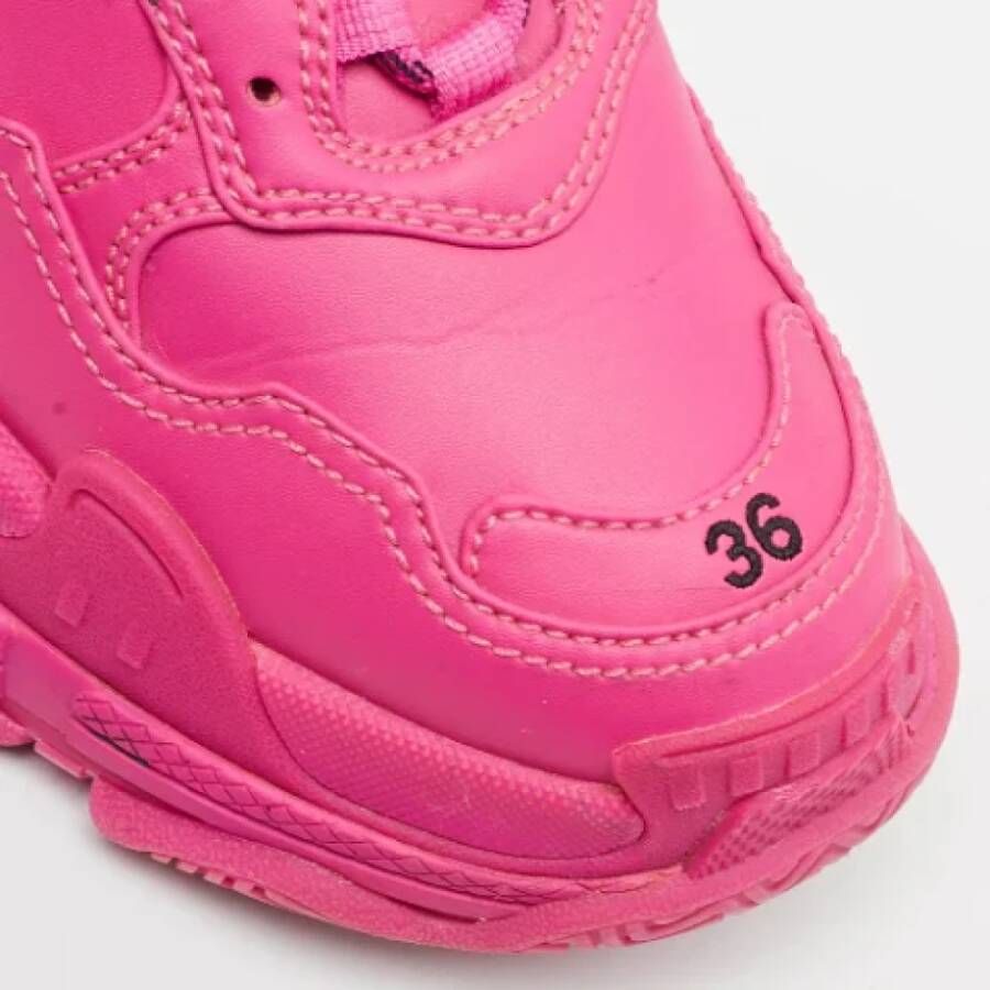 Balenciaga Vintage Pre-owned Leather sneakers Pink Dames