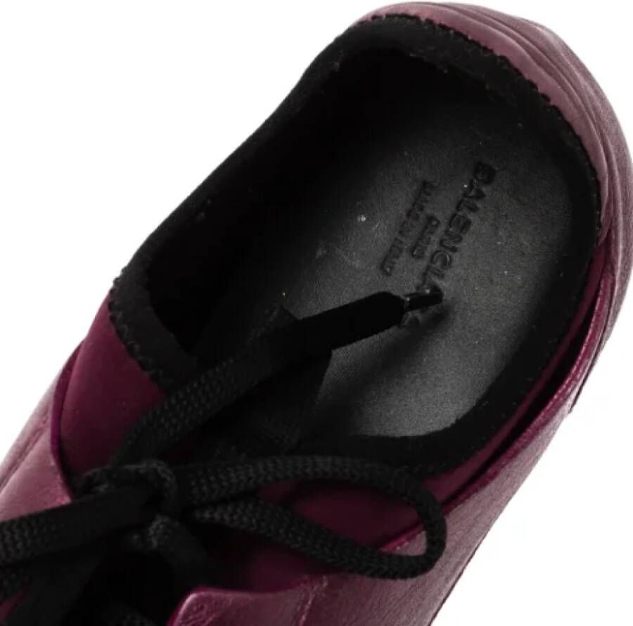 Balenciaga Vintage Pre-owned Leather sneakers Purple Dames