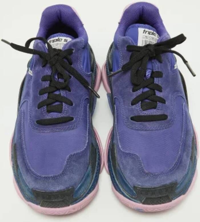 Balenciaga Vintage Pre-owned Leather sneakers Purple Dames