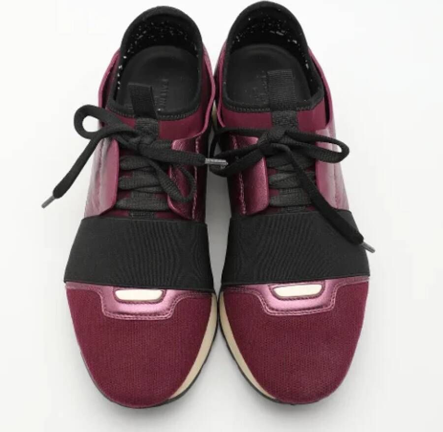 Balenciaga Vintage Pre-owned Leather sneakers Purple Dames