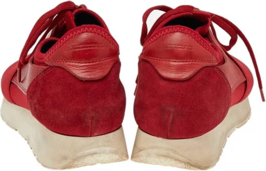 Balenciaga Vintage Pre-owned Leather sneakers Red Dames