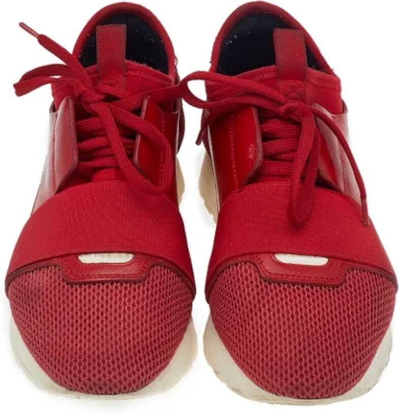 Balenciaga Vintage Pre-owned Leather sneakers Red Dames