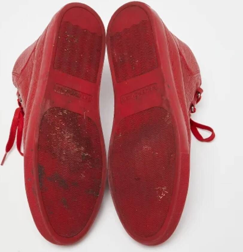 Balenciaga Vintage Pre-owned Leather sneakers Red Dames