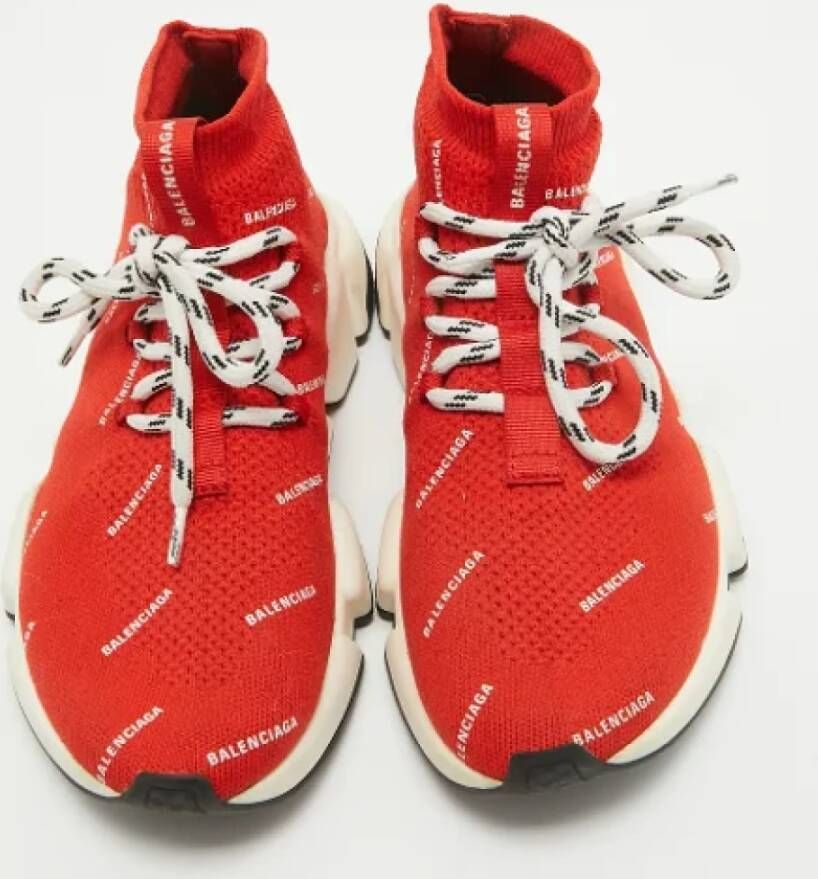 Balenciaga Vintage Pre-owned Leather sneakers Red Dames