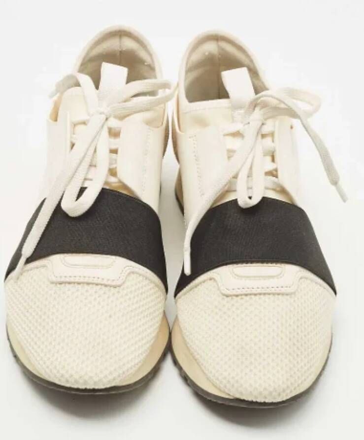 Balenciaga Vintage Pre-owned Leather sneakers White Dames