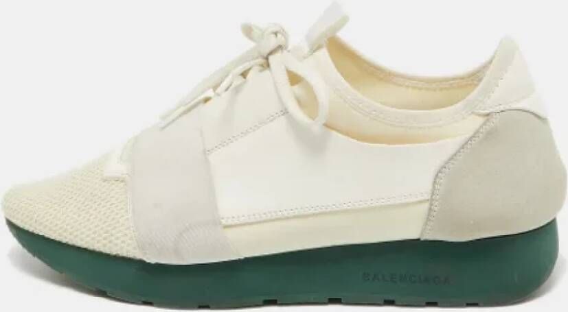 Balenciaga Vintage Pre-owned Leather sneakers White Dames