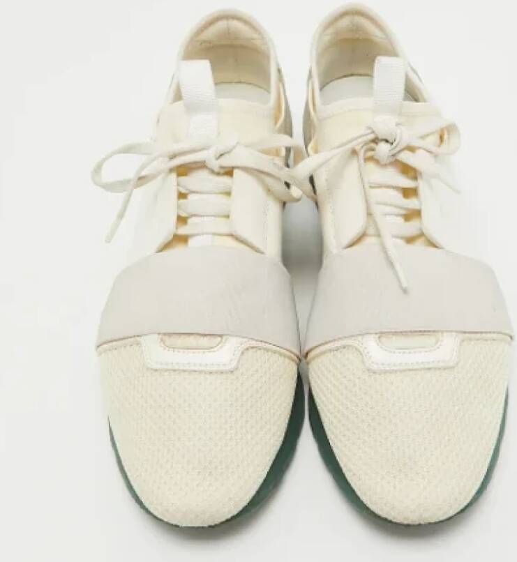 Balenciaga Vintage Pre-owned Leather sneakers White Dames