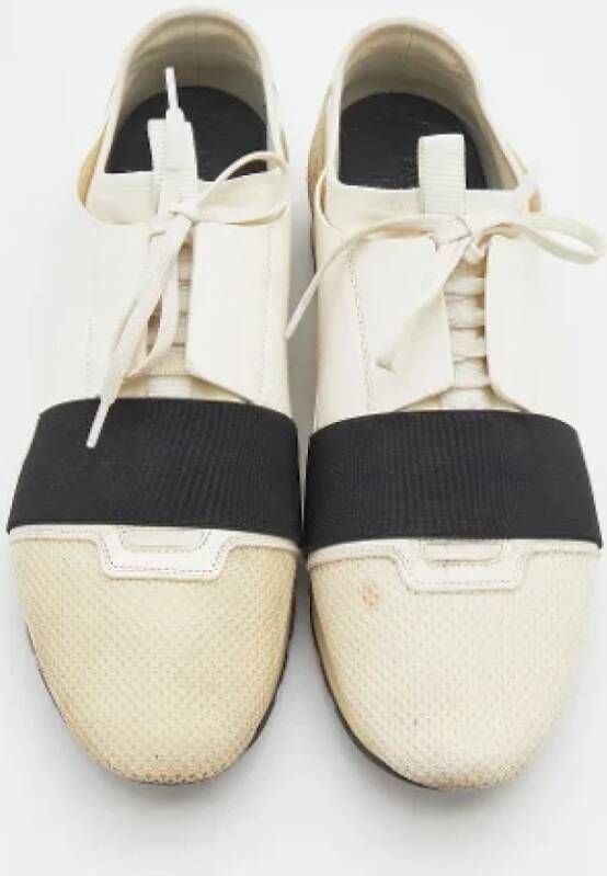 Balenciaga Vintage Pre-owned Leather sneakers White Dames