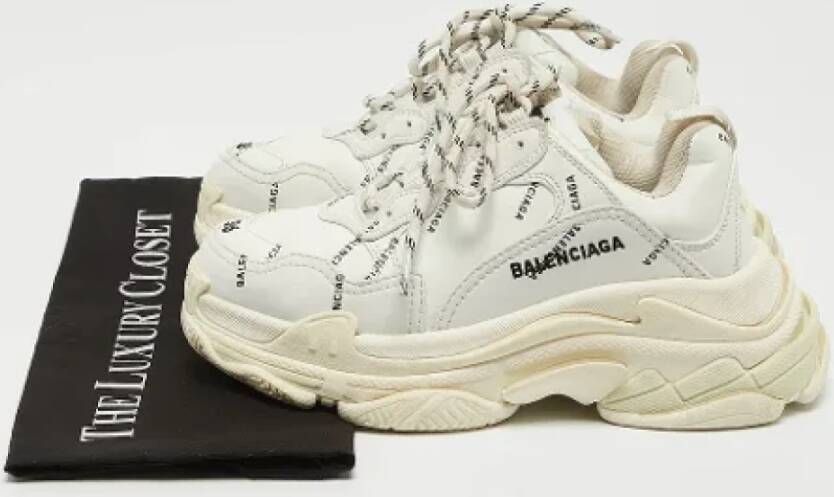 Balenciaga Vintage Pre-owned Leather sneakers White Dames