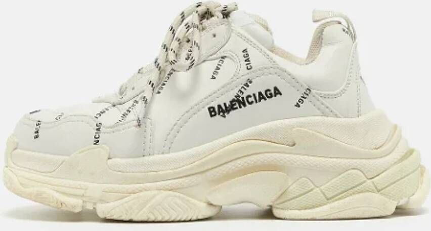 Balenciaga Vintage Pre-owned Leather sneakers White Dames