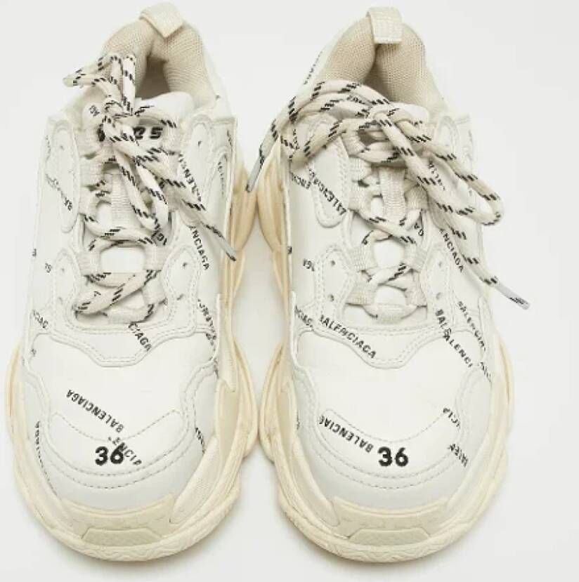 Balenciaga Vintage Pre-owned Leather sneakers White Dames
