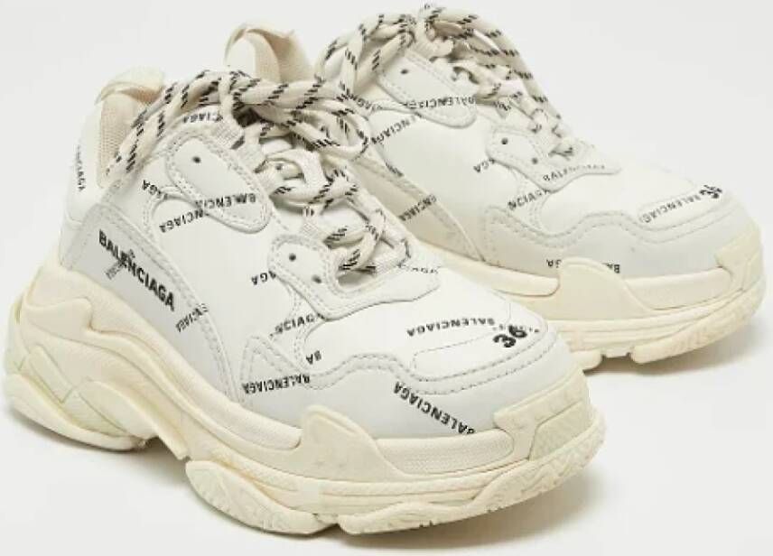 Balenciaga Vintage Pre-owned Leather sneakers White Dames