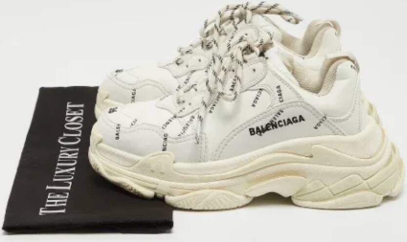 Balenciaga Vintage Pre-owned Leather sneakers White Dames