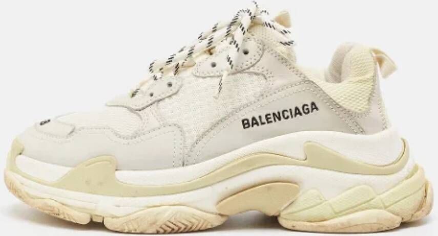 Balenciaga Vintage Pre-owned Leather sneakers White Dames