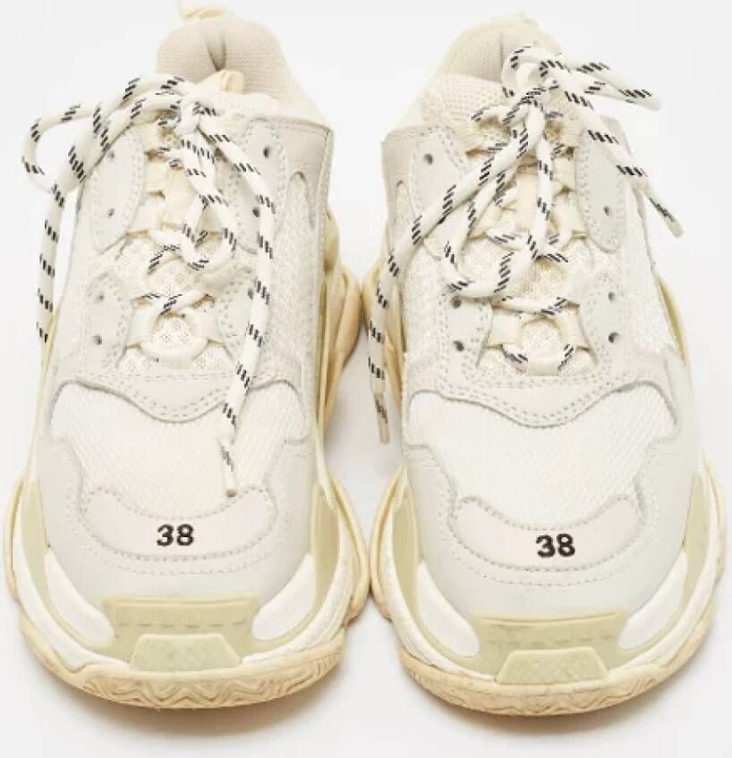 Balenciaga Vintage Pre-owned Leather sneakers White Dames