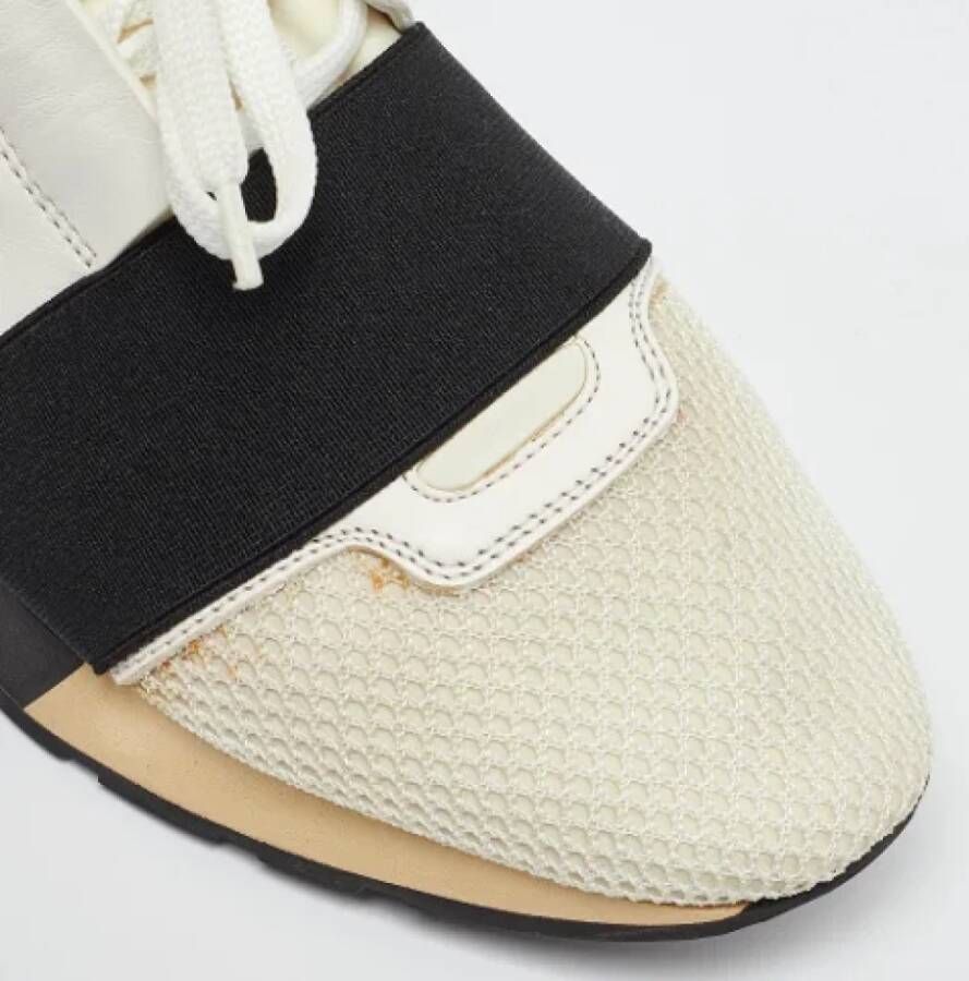 Balenciaga Vintage Pre-owned Leather sneakers White Dames