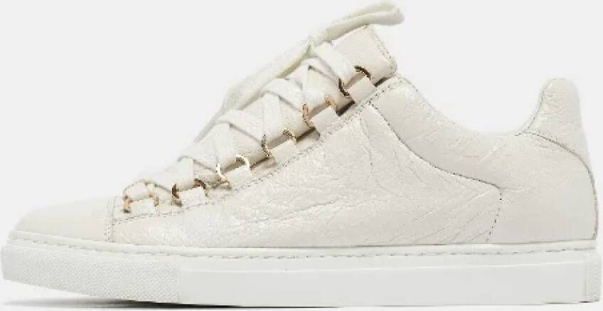 Balenciaga Vintage Pre-owned Leather sneakers White Dames