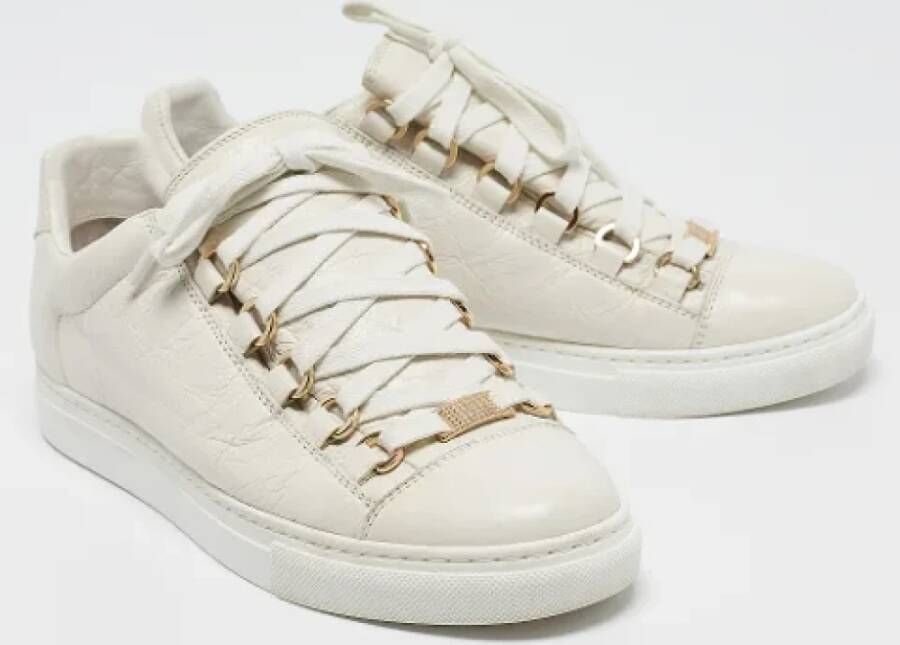 Balenciaga Vintage Pre-owned Leather sneakers White Dames