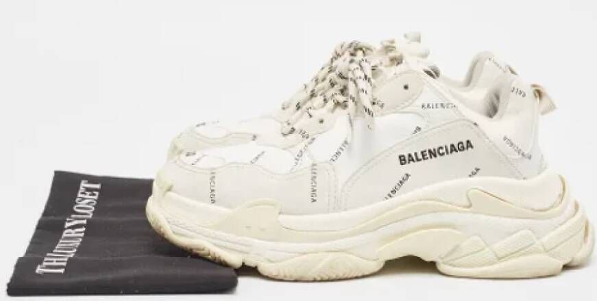 Balenciaga Vintage Pre-owned Leather sneakers White Heren
