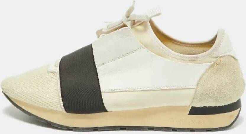 Balenciaga Vintage Pre-owned Leather sneakers White Heren