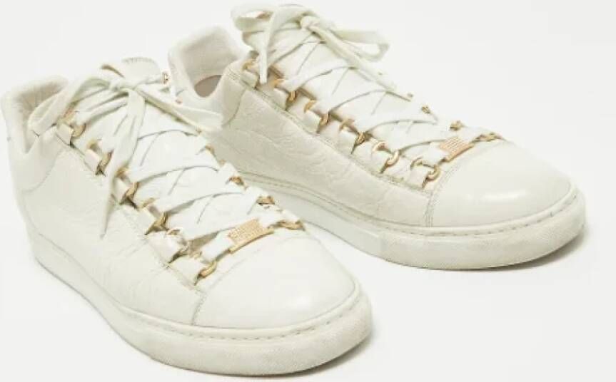 Balenciaga Vintage Pre-owned Leather sneakers White Heren