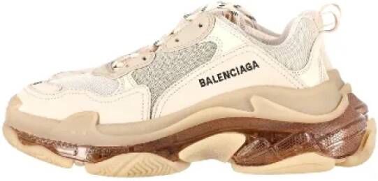 Balenciaga Vintage Pre-owned Polyester sneakers Beige Dames