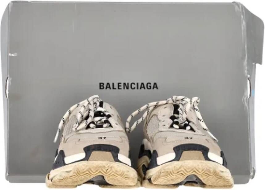 Balenciaga Vintage Pre-owned Polyester sneakers Beige Dames