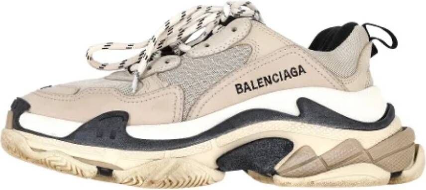 Balenciaga Vintage Pre-owned Polyester sneakers Beige Dames