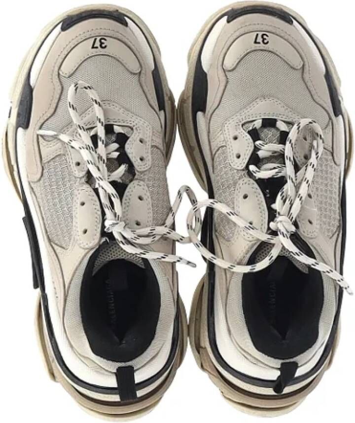 Balenciaga Vintage Pre-owned Polyester sneakers Beige Dames