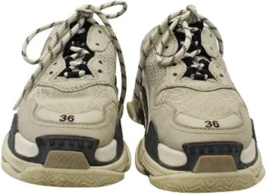 Balenciaga Vintage Pre-owned Polyester sneakers Beige Dames