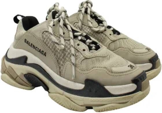 Balenciaga Vintage Pre-owned Polyester sneakers Beige Dames