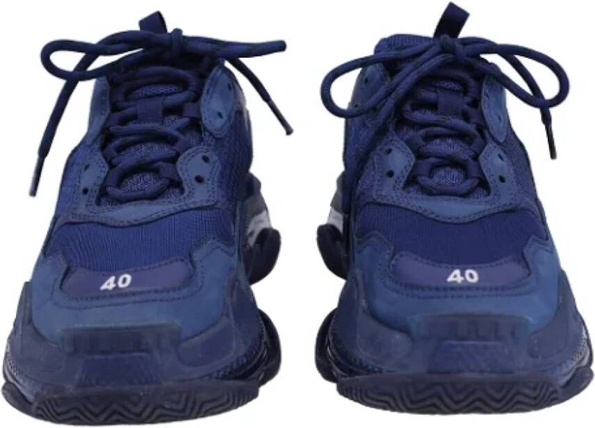 Balenciaga Vintage Pre-owned Polyester sneakers Blue Dames