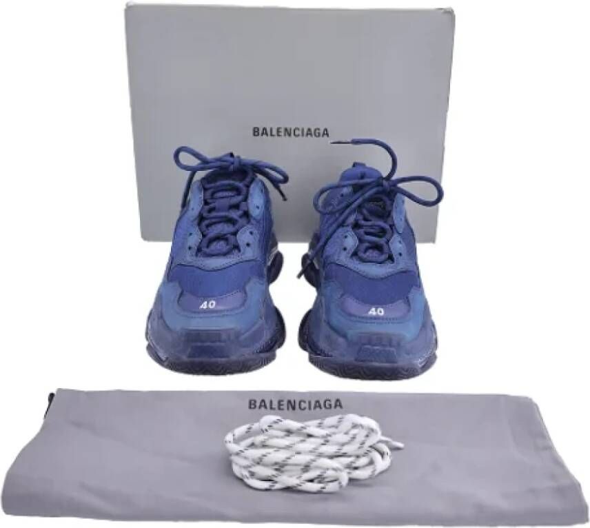 Balenciaga Vintage Pre-owned Polyester sneakers Blue Dames