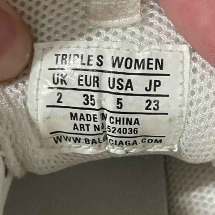Balenciaga Vintage Pre-owned Polyester sneakers White Dames