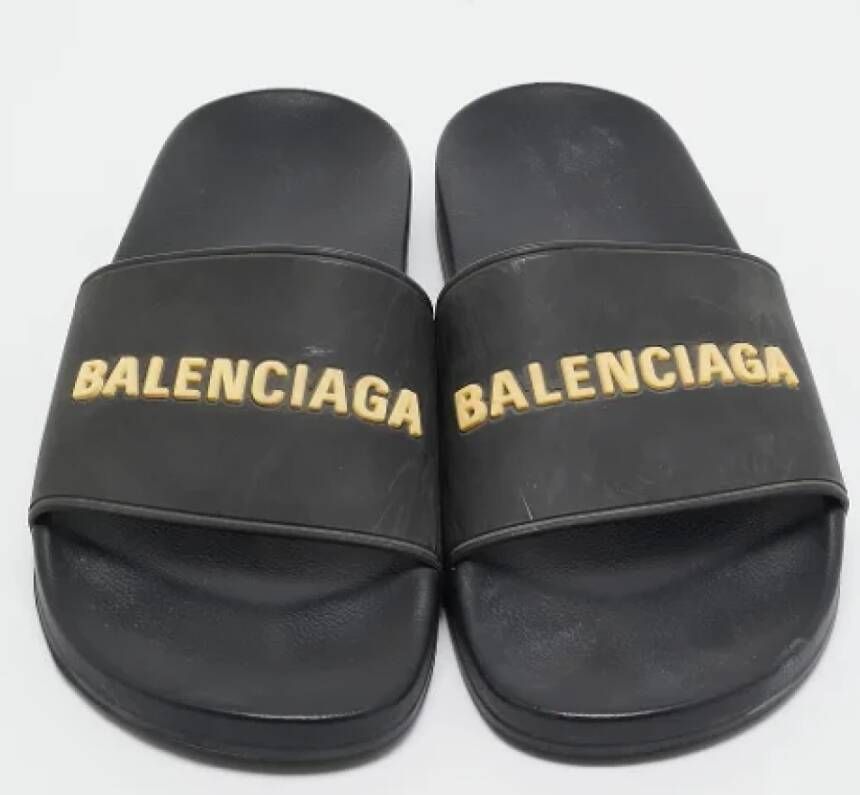 Balenciaga Vintage Pre-owned Rubber flats Black Dames