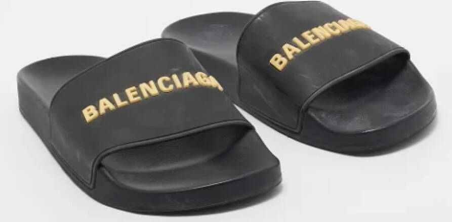 Balenciaga Vintage Pre-owned Rubber flats Black Dames