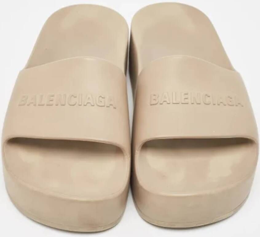 Balenciaga Vintage Pre-owned Rubber sandals Beige Dames