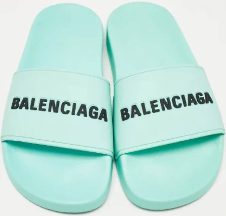 Balenciaga Vintage Pre-owned Rubber sandals Blue Dames