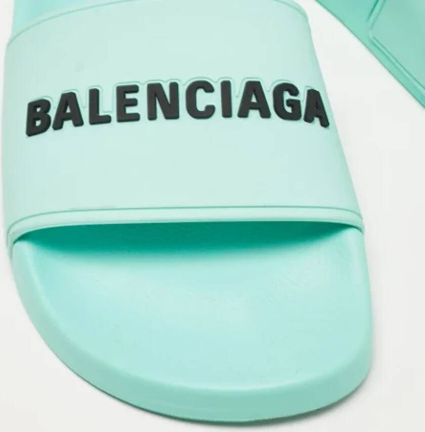 Balenciaga Vintage Pre-owned Rubber sandals Blue Dames