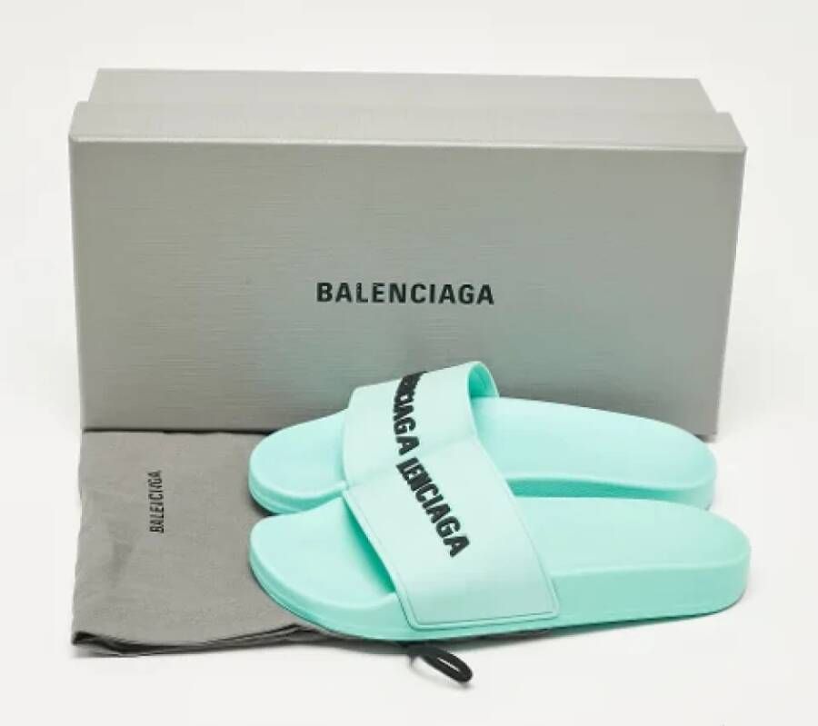 Balenciaga Vintage Pre-owned Rubber sandals Blue Dames