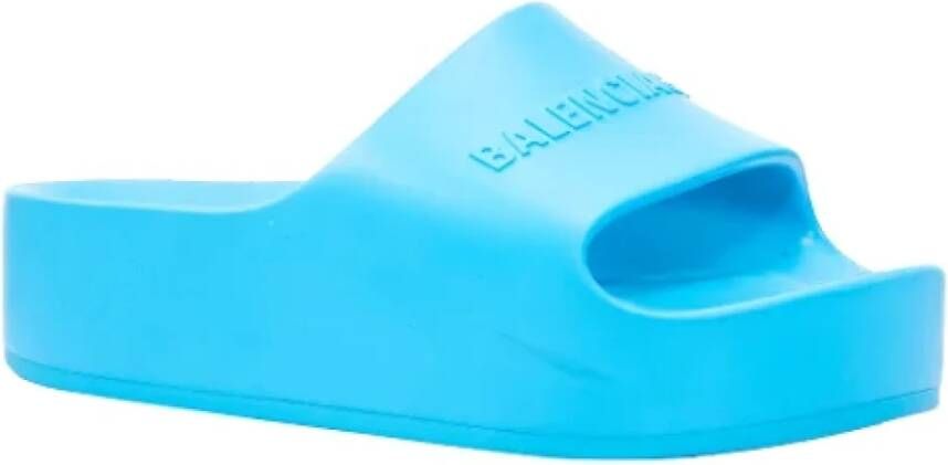 Balenciaga Vintage Pre-owned Rubber sandals Blue Dames