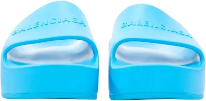 Balenciaga Vintage Pre-owned Rubber sandals Blue Dames
